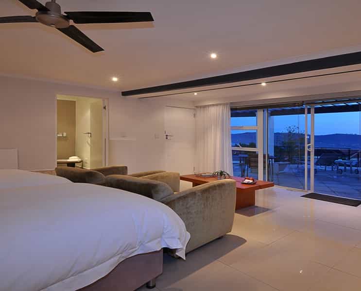 The suites are wonderfully roomy and all have a fantastic view over the lagoon of Knysna.