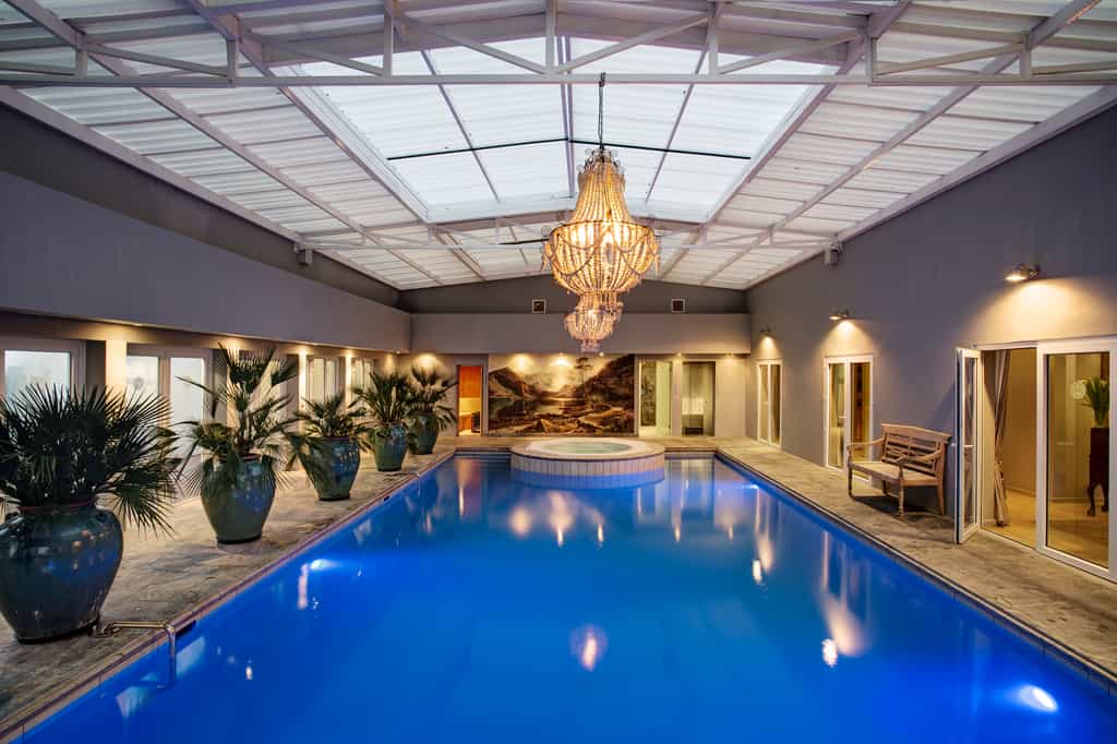 Indoor heated swimming pool and the Jacuzzi