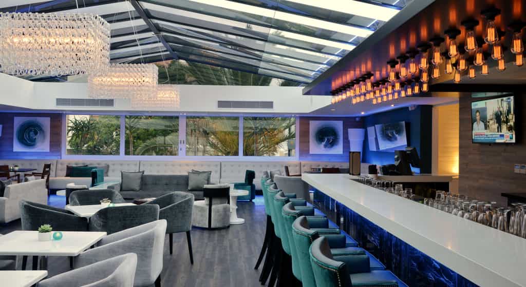 Interior of the popular Glass Lounge