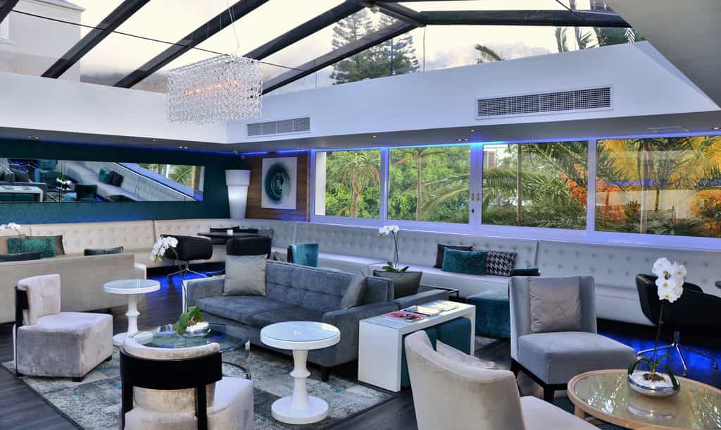 Interior of the Glass Lounge at the Cape Milner