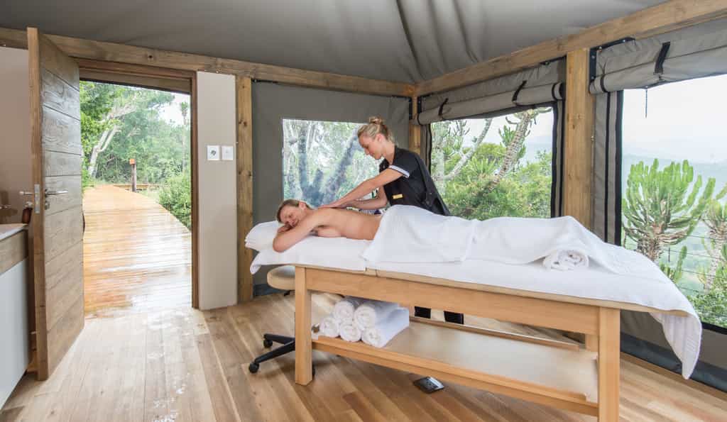 Treatments for Settlers Drift Lodge guests are either provided in their luxury suite or in the tented sala (Wellness Centre)