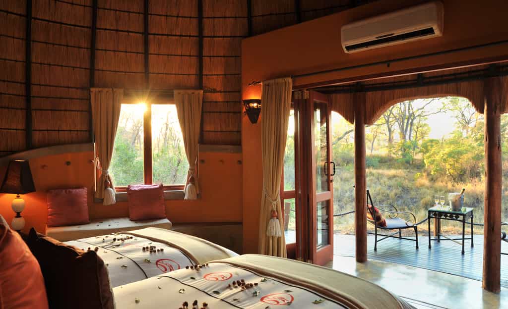 Twin bedded suite and its view from the room