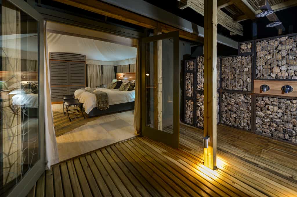 Luxury tent and shower