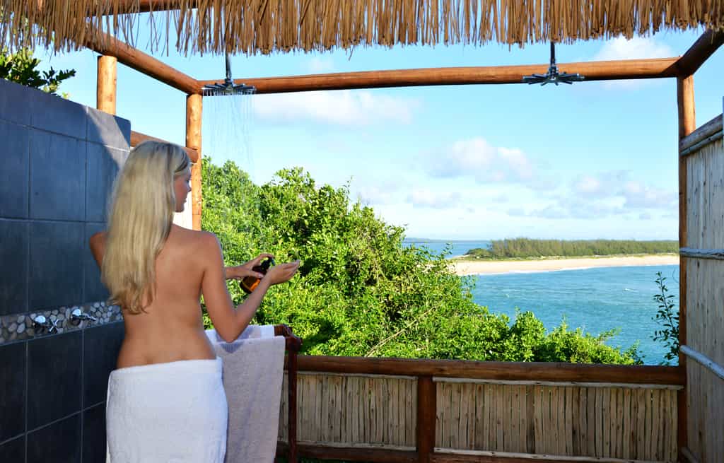 Double shower with a view