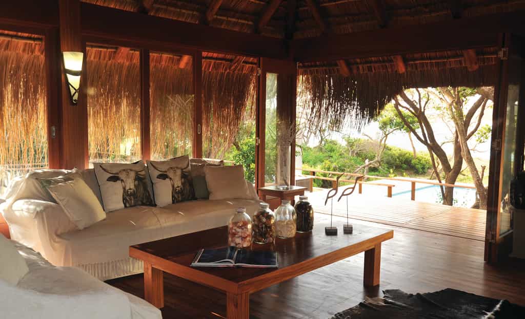 The Lounge at the Villas, literally a stones throw from the beach