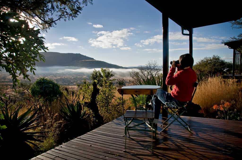 Room decks provide spectacular views of natural indigenous vegetation