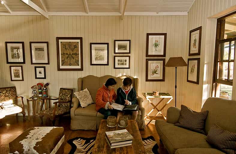 Cosy reading corner in main lounge area