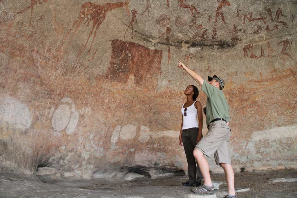 The incredible rock art paintings found at Silosizwane Cave dating back 10 thousand years.