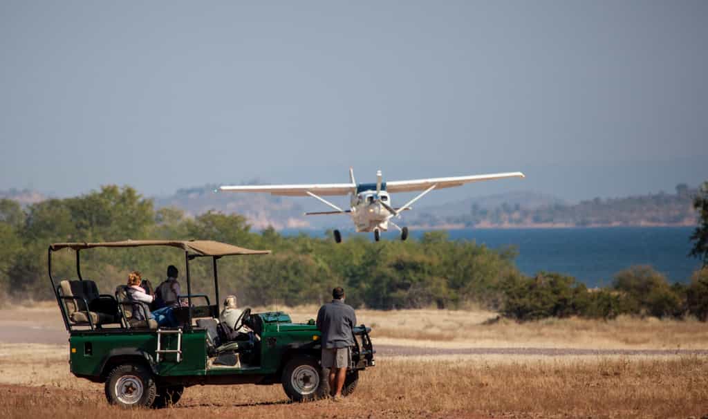 Clients may choose to charter a light aircraft and fly to Bumi Hills airstrip which is the nearest landing strip to Musango. They can be met there and transferred by road and then boat to the island.