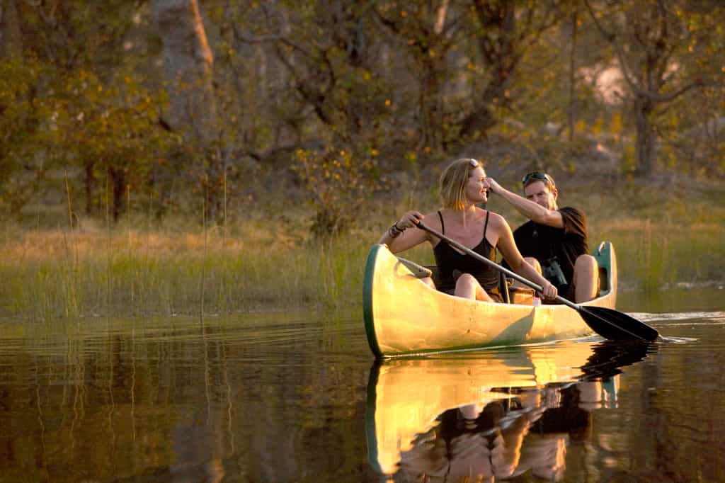 Canoeing at Selinda Explorers Camp