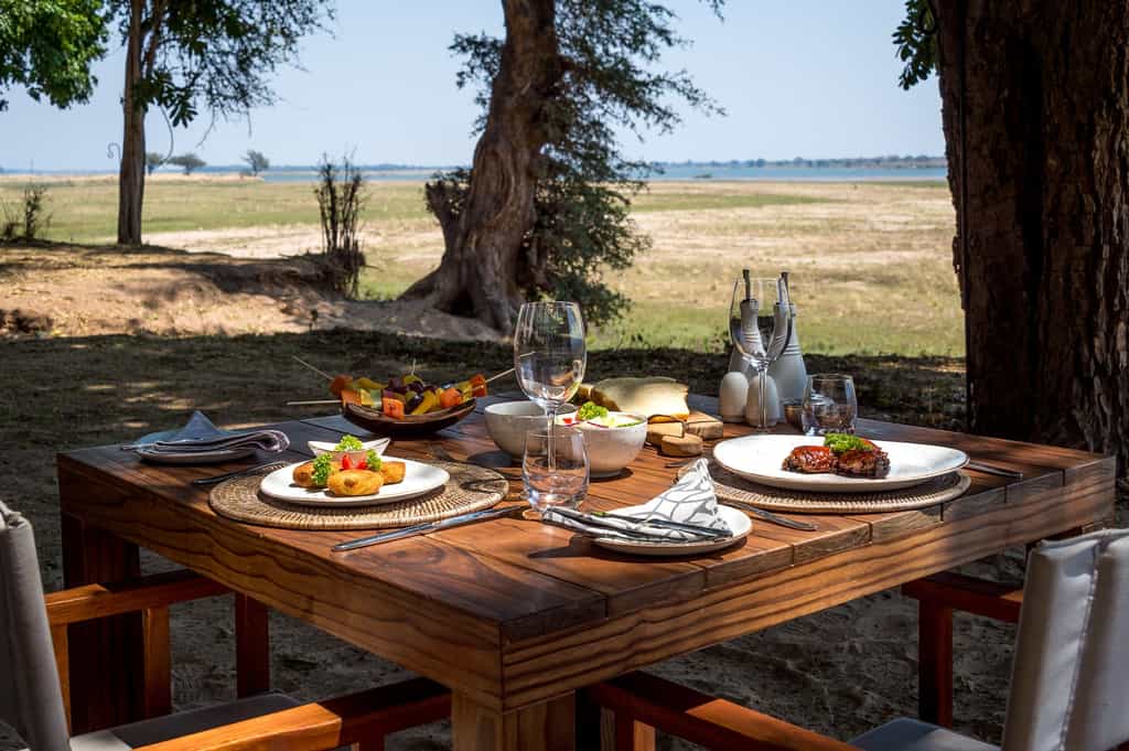 Meals are served al fresco whenever possible