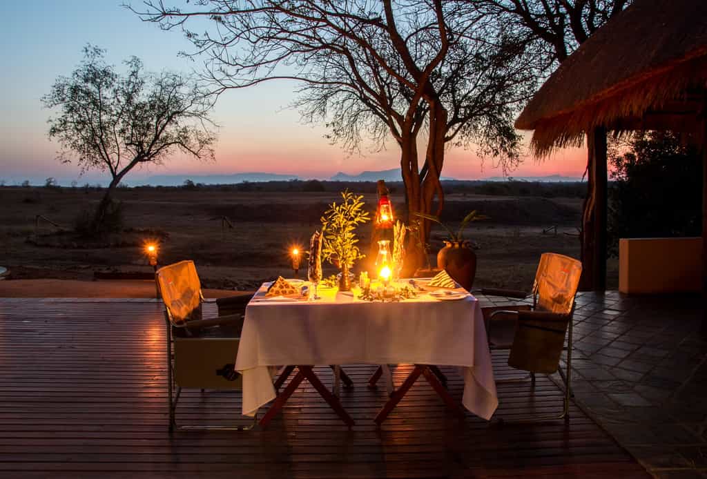 Private dinner setup 