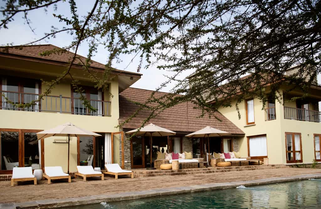 The Pool Terrace and Infinity Lap Pool overlook the 5th Fairway of the Kilimanjaro Golf Course.