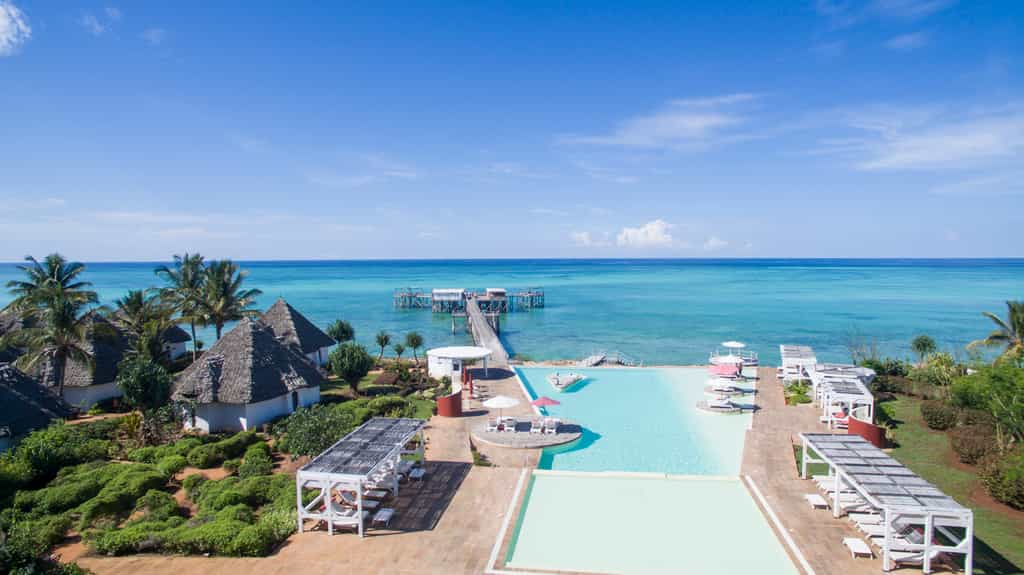 Aerial view- Infinity Swimming Pool and Ocean