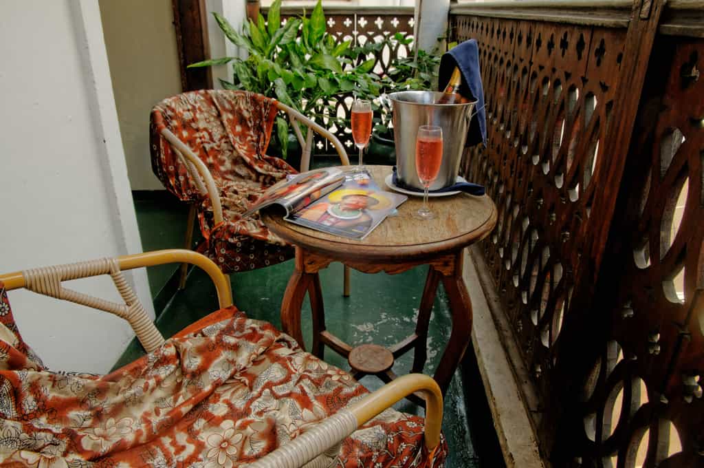 A refreshing drink on your balcony