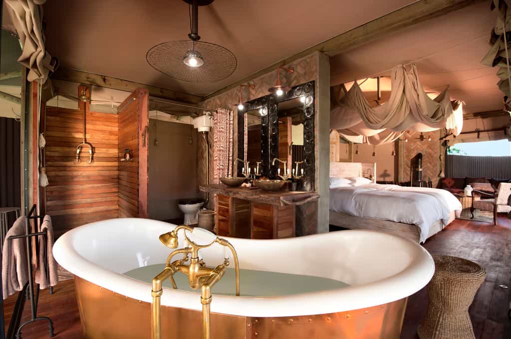 From bathroom to bedroom - open plan