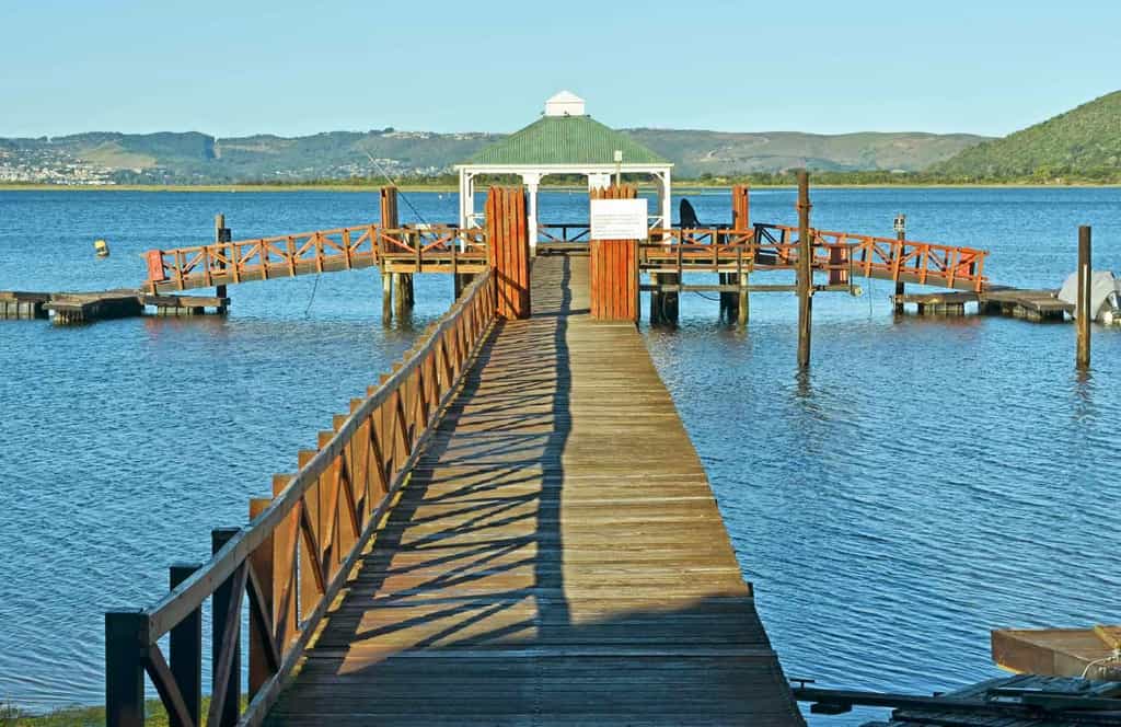 Walk down the boardwalk to the Belvidere jetty