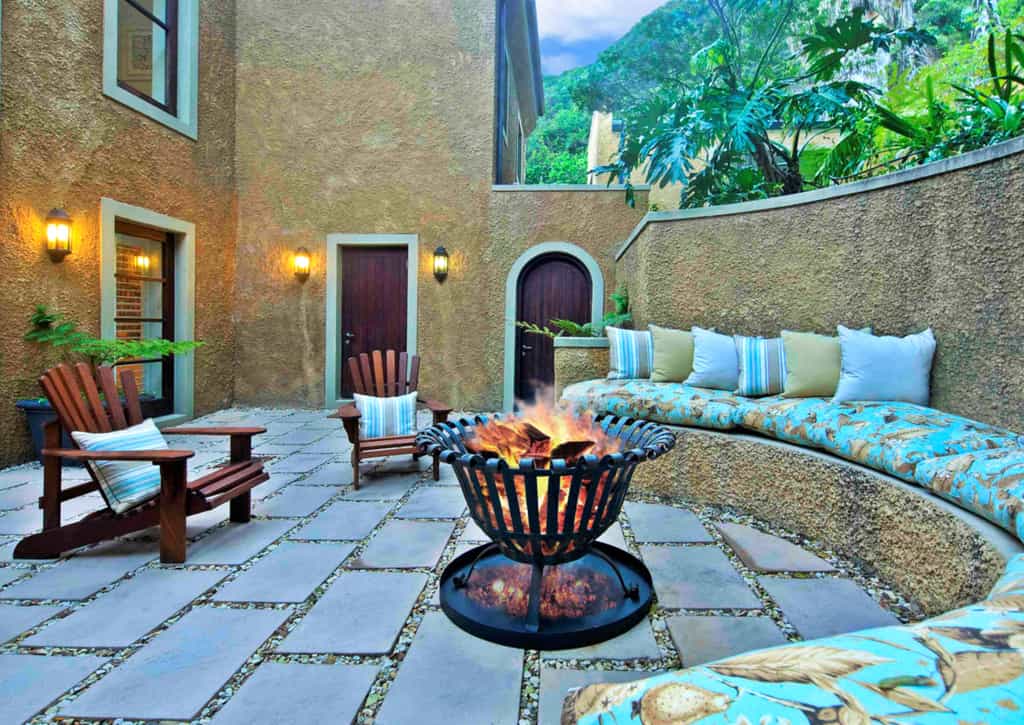Fire Pit in the courtyard
