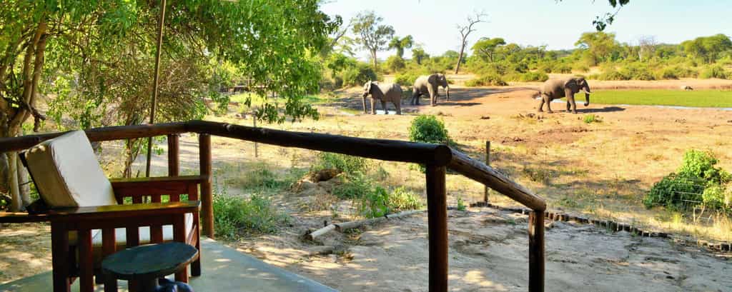Valley Tent view onto the valley  