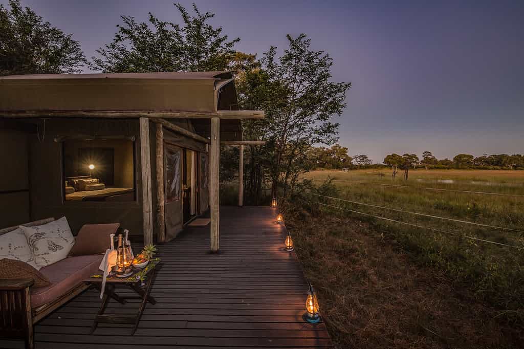 Tent location on the Selinda Spillway