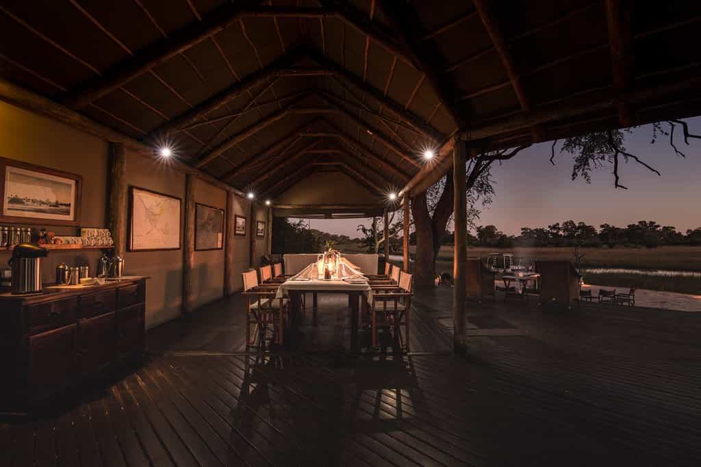 Dining area in the Mess Tent
