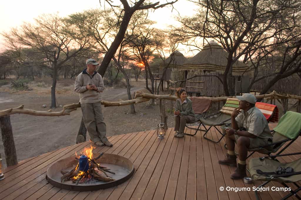 Dining under the starts while on a stilted deck