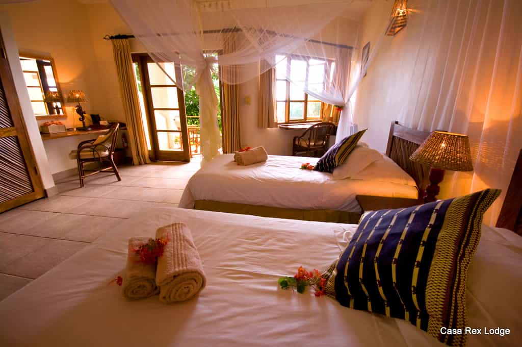 The downstairs Acacia bedrooms are all twins and facing the pool