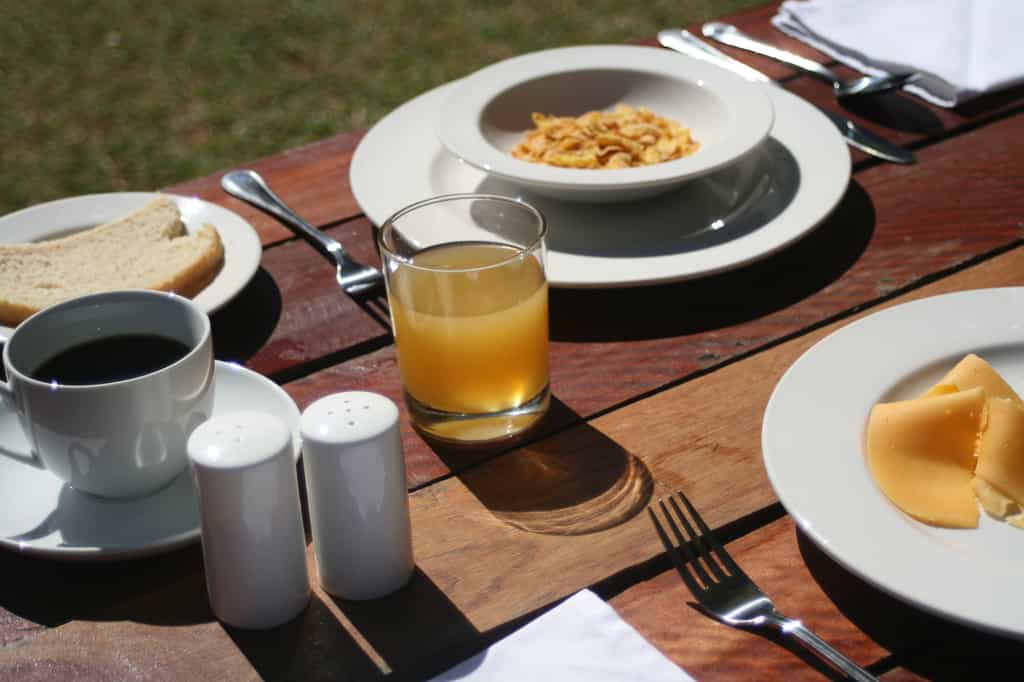 At Glen Lorne Lodge you can choose to have your breakfast in our beautiful Garden