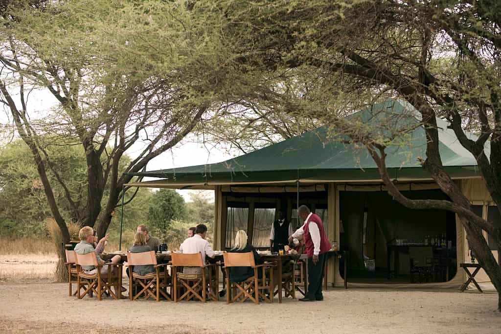The Guest Mess Area - Classic Tented Camp style