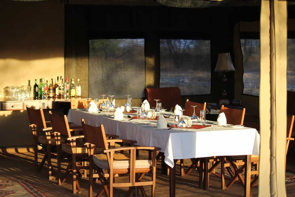 Dinner served in the Mess