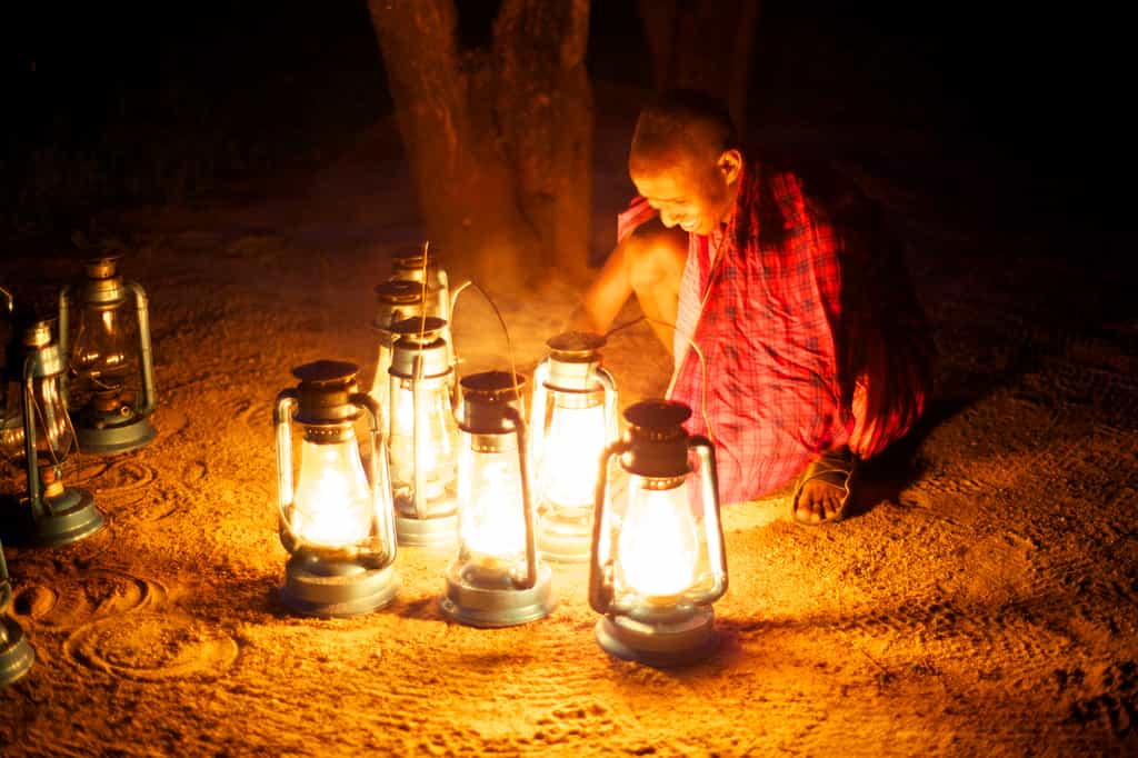 Turning on the pathway lights