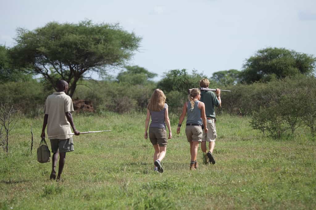 Walking with experienced guides is a specialty at Manyara Ranch Conservancy