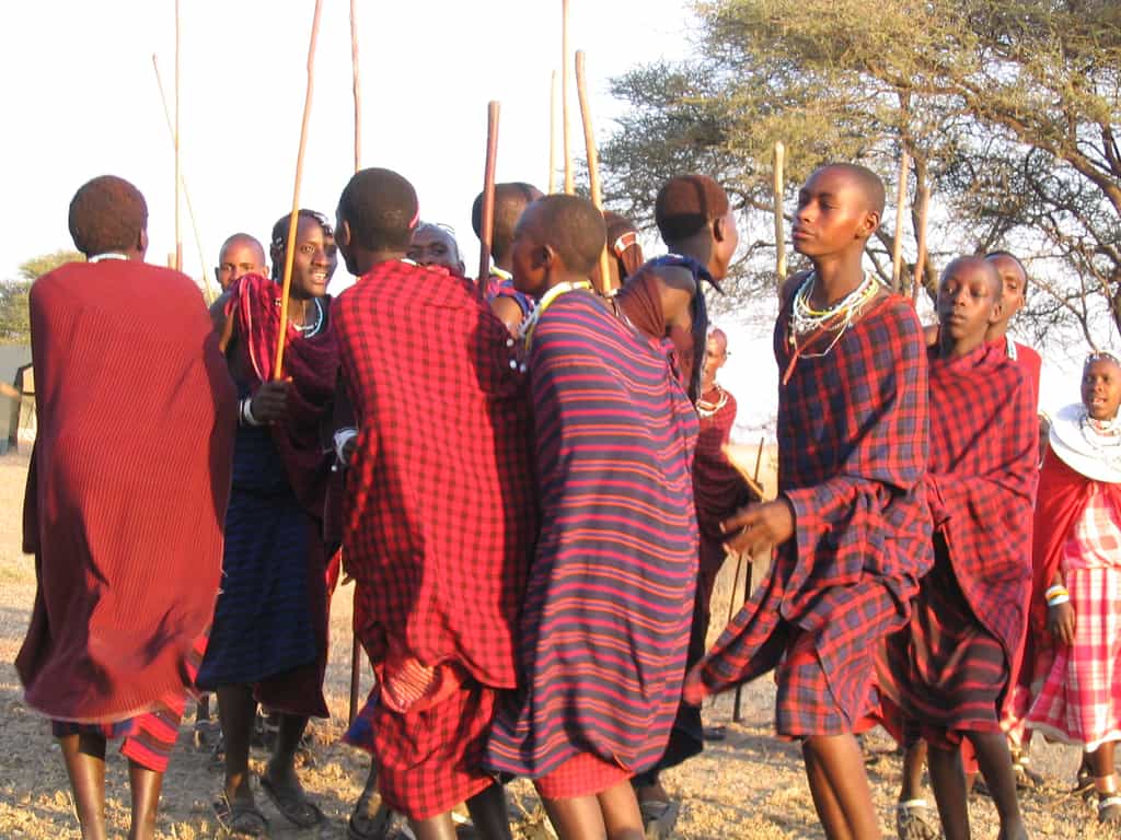 Local Masai Warriors (Moran) Dancing
