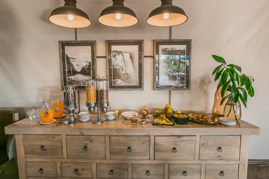 Artist Impression - River view of the lodge.