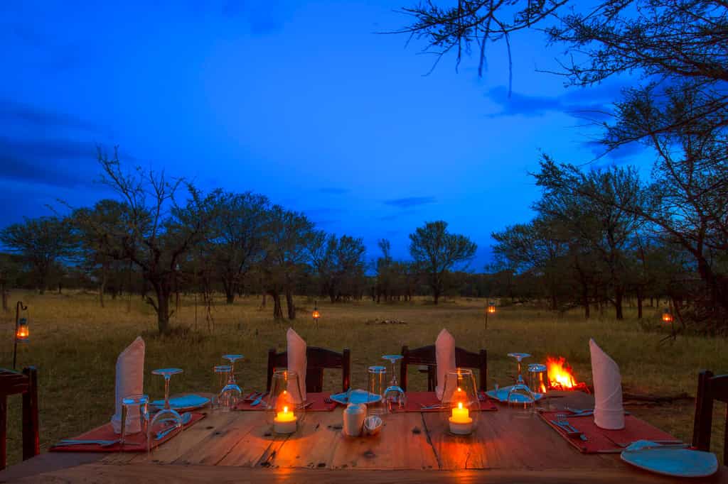 Private bush dinner can be arranged for the family, honeymooners or a group of friends.