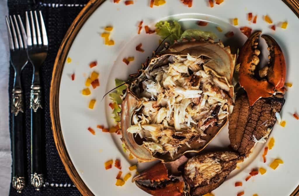 Fresh crab salad served in your private villa