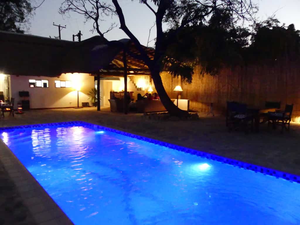 Wild Dogs Lodge at night