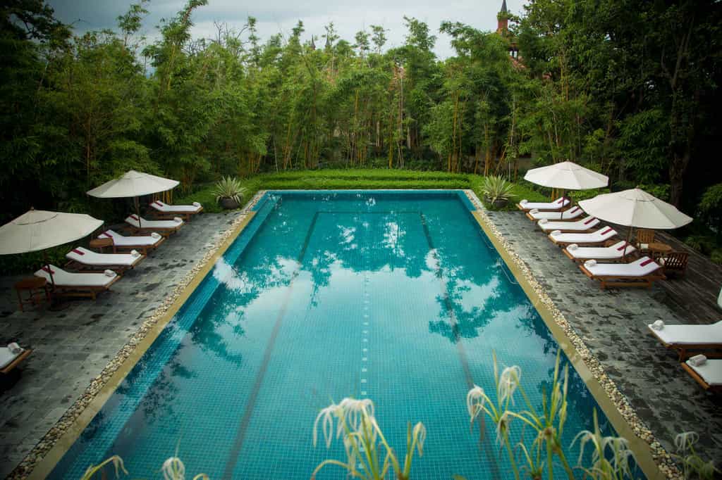 Temprature controlled swimming pool