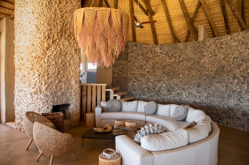 Our camp interiors reflect the environment, in colours, textures and composition