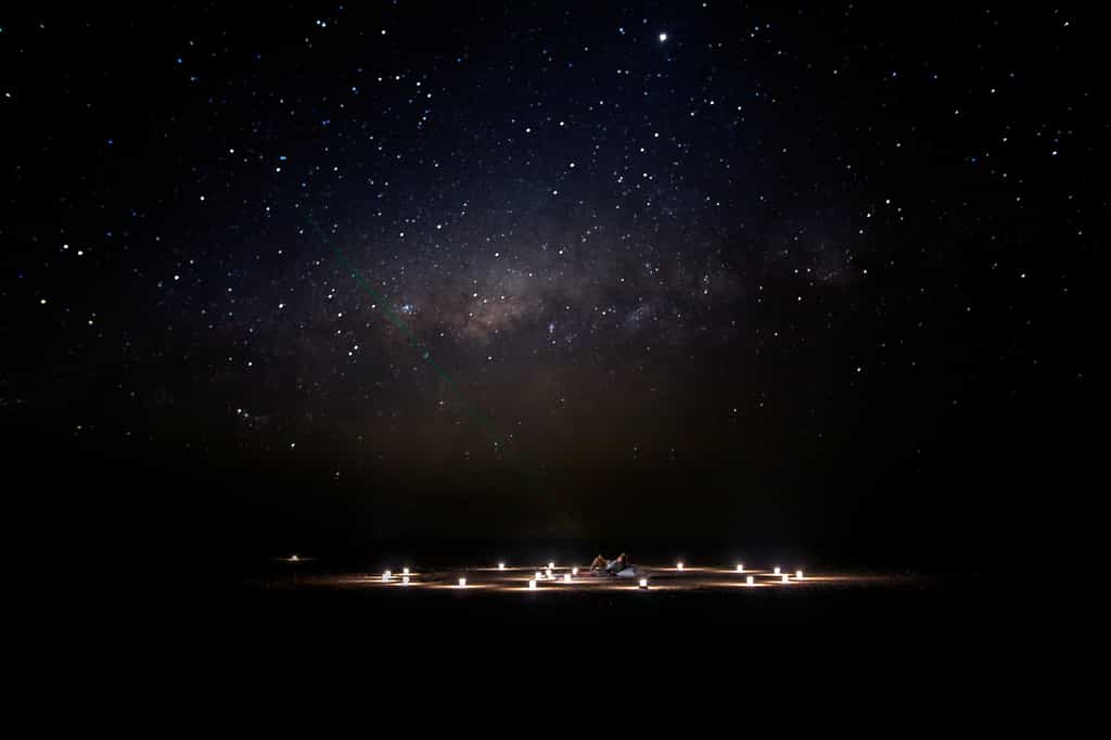 One of the unforgettable activities at Little Kulala is a romantic fairy-circle dinner