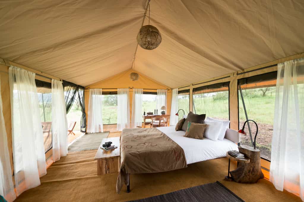 One of 10 bedroom tents at Kiota Camp