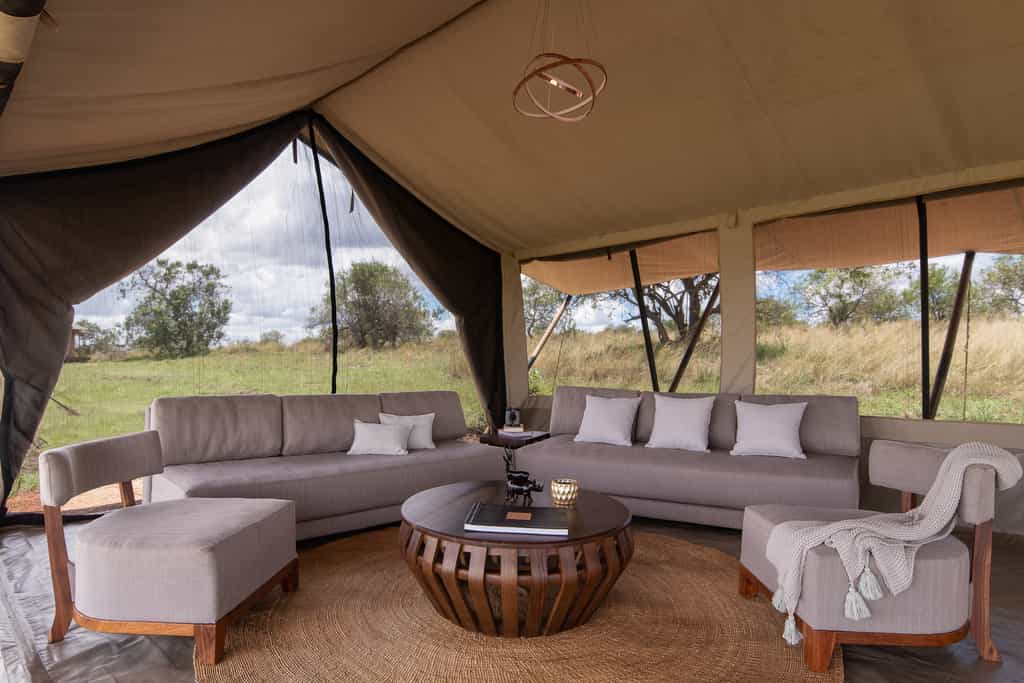 Lounge tent at Aurari Camp