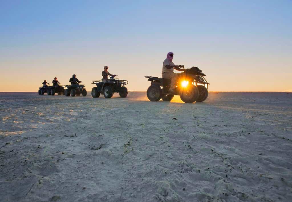 Dry season activity, quad biking along the pans 