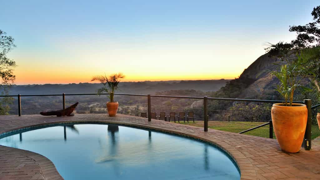 Beautiful views over surrounding landscape, whilst relaxing