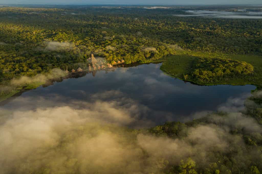 Drone View of the project in the Añangu Lagoon