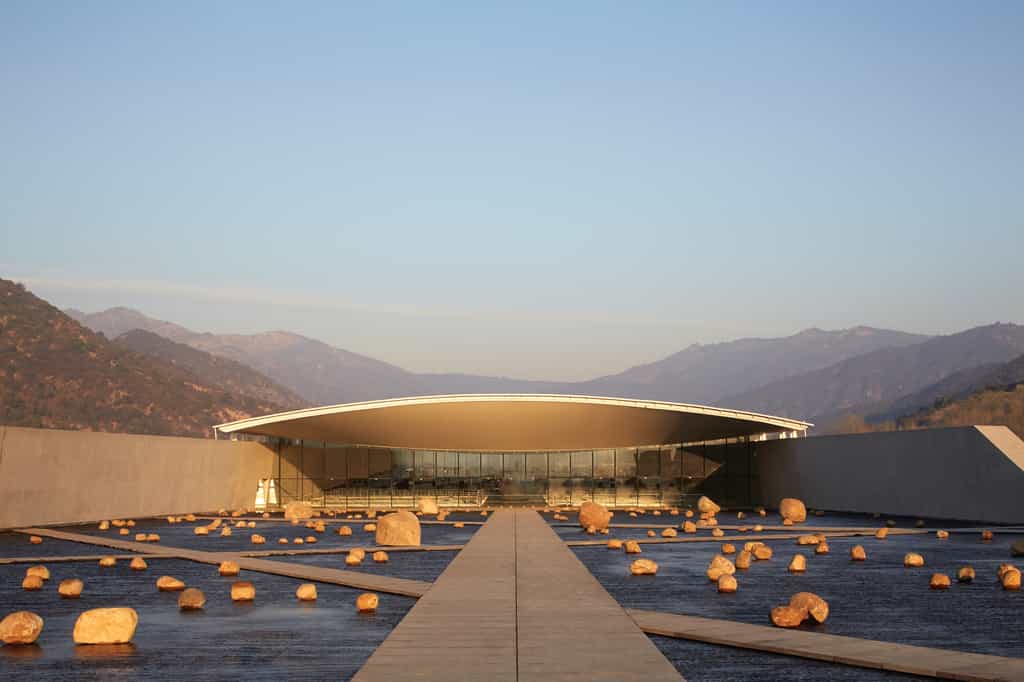 Designed by celebrated Pritzker Prize candidate Chilean architect Smiljan Radic in collaboration with Alex and Carrie Vik and the team at VIK, the winery was thoughtfully designed to have minimal impact on the surrounding landscape.