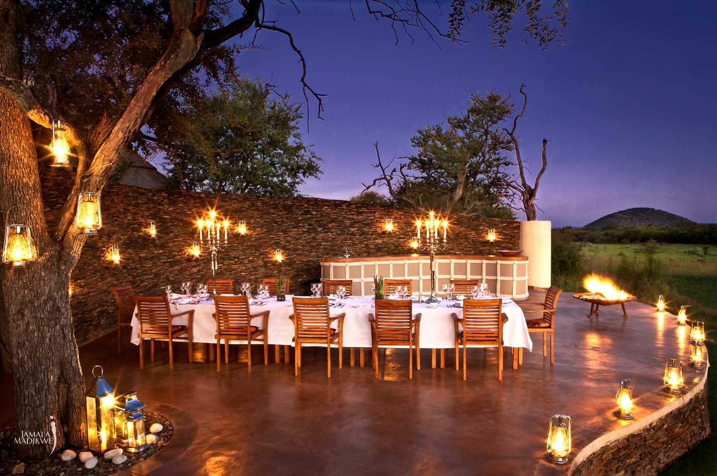 safari lodges for foodies outside dining jamala madikwe