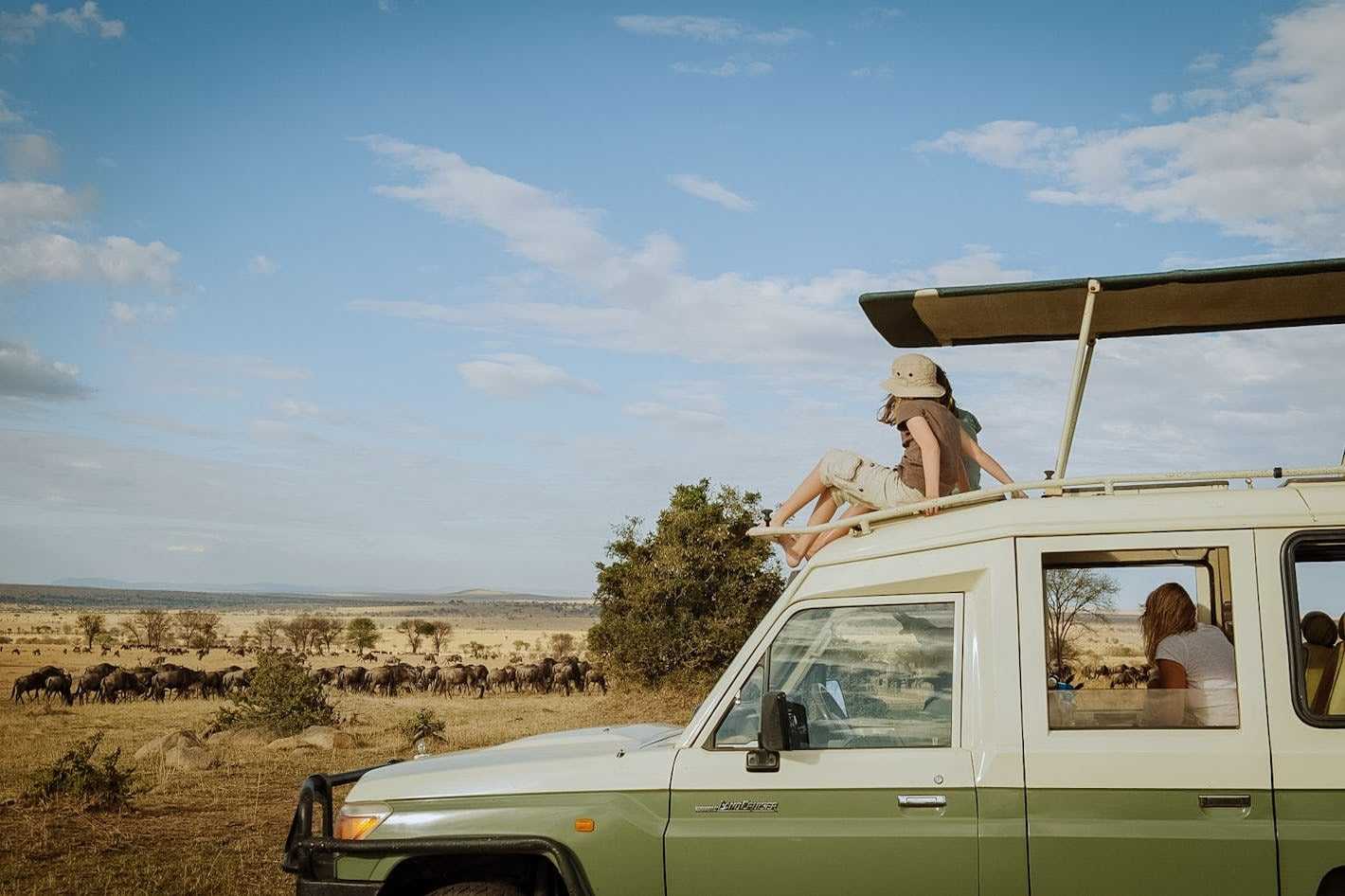 Family safari in the Serengeti