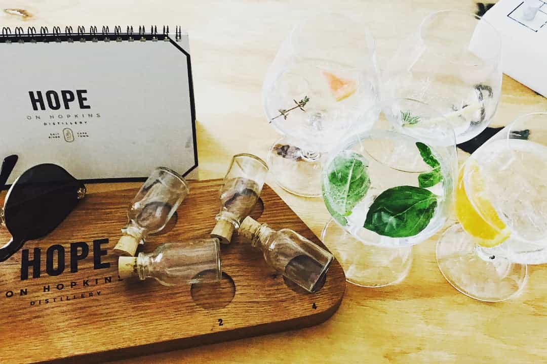 Hope on hopkins gin tasting