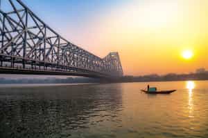 Cross Kolkata's busy landmark, Howrah Bridge